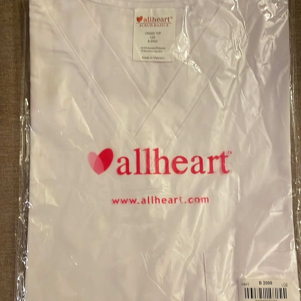 White Scrub Top for Nurses